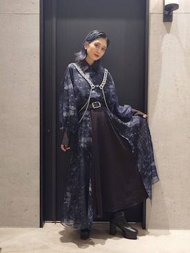 「アイテム（サスペンダー）」を使った、sayaさん（レディース・157cm）の秋コーディネート