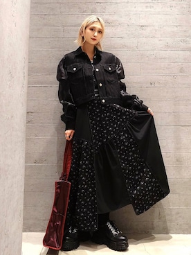 「HARE（ハレ）のアイテム（ブルゾン）」を使った、sayaさん（レディース・157cm）の春コーディネート