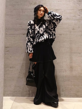 「HARE（ハレ）のアイテム（ニットキャップ/ビーニー）」を使った、sayaさん（レディース・157cm）の秋コーディネート