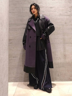 「アイテム（トレンチコート）」を使った、sayaさん（レディース・157cm）の秋コーディネート