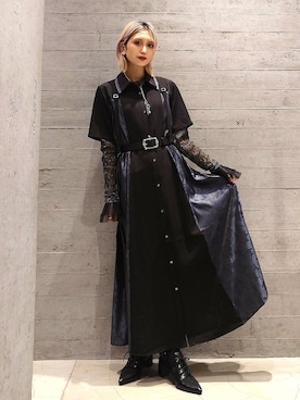 「HARE（ハレ）のボールミックスラリエットネックレス(HARE)（ネックレス、シルバー系）」を使った、sayaさん（レディース・157cm）の春コーディネート