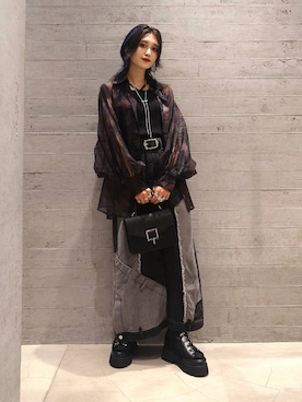 「HARE（ハレ）のアイテム（デニムスカート）」を使った、sayaさん（レディース・157cm）の夏コーディネート