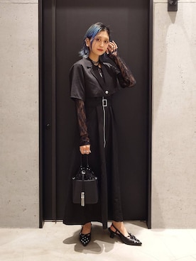 「HARE（ハレ）のアイテム（セットアップ）」を使った、sayaさん（レディース・157cm）の夏コーディネート