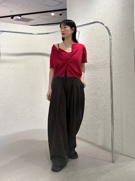 「KBF（ケイビーエフ）のアイテム（トップス）」を使った、聖美さん（レディース・160cm）の春コーディネート