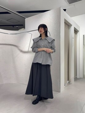 「KBF（ケイビーエフ）のベストセパレートワンピース（ワンピース）」を使った、聖美さん（レディース・160cm）の冬コーディネート