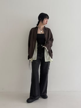 「KBF（ケイビーエフ）のアイテム（アクセサリー）」を使った、聖美さん（レディース・160cm）の夏コーディネート