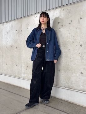 「アイテム（ブルゾン）」を使った、聖美さん（レディース・160cm）の秋コーディネート