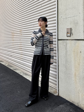 「スラックス」｜「アイテム（その他シューズ）」を使った、聖美さん（レディース・160cm）の夏コーディネート