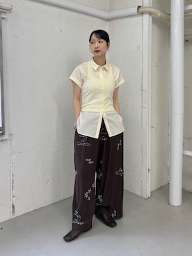 「KBF（ケイビーエフ）のアイテム（シューズ）」を使った、聖美さん（レディース・160cm）の春コーディネート