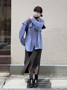 6（ロク）の「＜6(ROKU)＞COTTON BAFU CORDUROY COLLAR JACKET