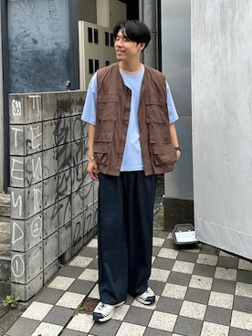 のっち さん（メンズ・177cm）の夏コーディネート