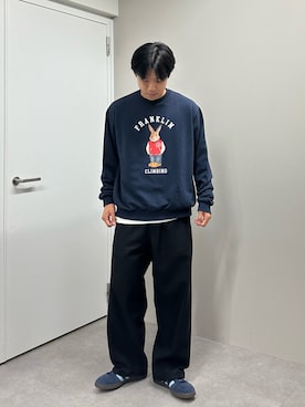 「アイテム（スウェット）」を使った、のっち さん（メンズ・177cm・20代）の秋コーディネート