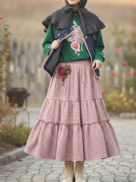 「PINK HOUSE（ピンクハウス）のアイテム」を使った、Lちゃんさん（レディース・152cm）の冬コーディネート