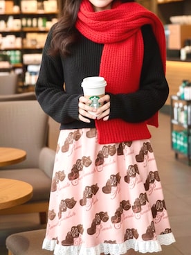 Lちゃんさん（骨格ウェーブ・レディース・152cm）の冬コーディネート