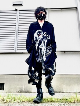 ヘアバンドを使った モノトーンコーデ のメンズ人気ファッションコーディネート Wear