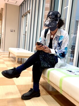 キャップを使った 花柄 のメンズ人気ファッションコーディネート Wear