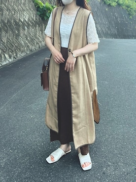 「select MOCA（セレクトモカ）のアイテム（その他アウター）」を使った、𝖬 𝗂 𝗒 𝗎さん（レディース・156cm）の夏コーディネート