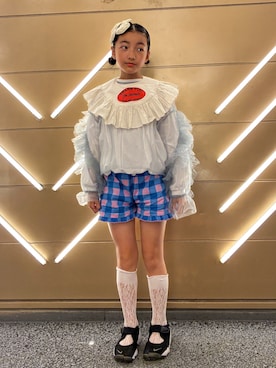 「アイテム（付け襟）」を使った、 himamioさん（キッズ・142cm）の夏コーディネート