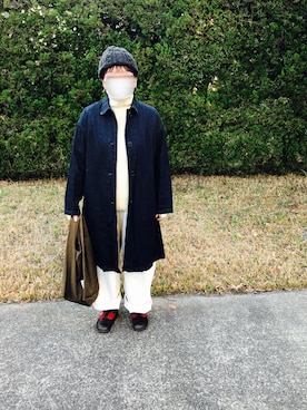 「UNIQLO U」｜「アイテム（ソックス/靴下）」を使った、YKP.さん（レディース・153cm）の冬コーディネート