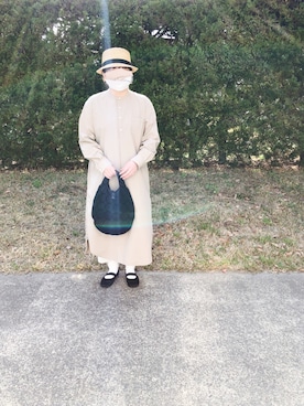 「ミナペルホネン」｜「アイテム（ワンピース/ドレス）」を使った、YKP.さん（レディース・153cm）の春コーディネート