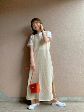 「ジーユーコーデ」｜「アイテム（その他）」を使った、®️inaさん（レディース・160cm）の夏コーディネート