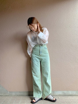 「SHAKA」｜「アイテム（その他）」を使った、®️inaさん（レディース・160cm）の夏コーディネート