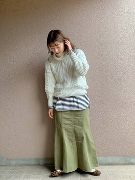 「mikke（ミッケ）のアイテム」を使った、®️inaさん（レディース・160cm）の秋コーディネート