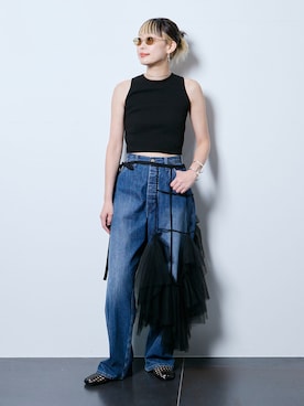「Mollini（モリーニ）のアイテム」を使った、SAIRAIJIさん（レディース・168cm）の夏コーディネート