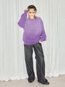 「FRUIT OF THE LOOM（フルーツオブザルーム）のアイテム」を使った、SAIRAIJIさん（レディース・168cm）の秋コーディネート