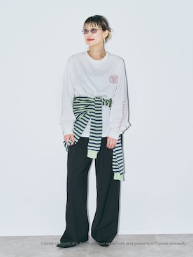 「Mollini（モリーニ）のアイテム」を使った、SAIRAIJIさん（レディース・168cm）の夏コーディネート