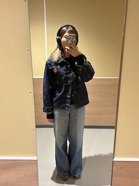「Lee（リー）のアイテム（デニムジャケット）」を使った、タカハシさん（レディース・163cm）の春コーディネート