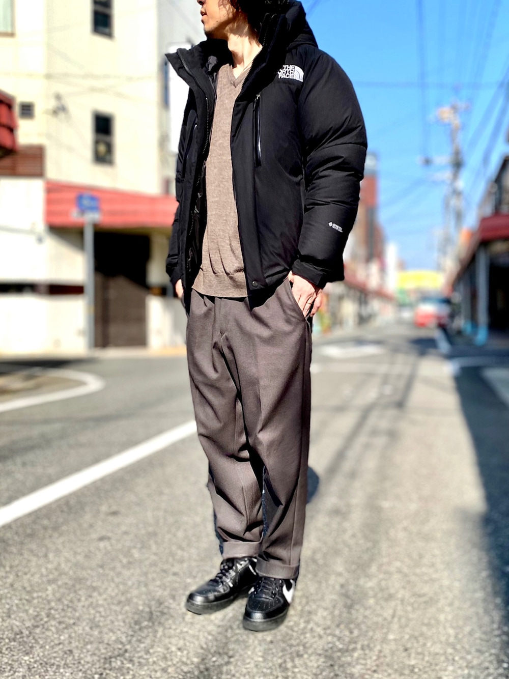 ✨冬ピッタリ❣️ノースフェイスL メンズボアジャケット ハーフ