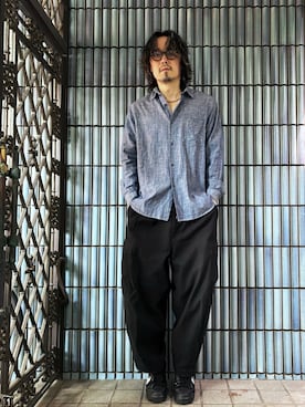 「Needles（ニードルス）のアイテム（パンツ）」を使った、KEITA(ΦωΦ)さん（メンズ・182cm）の春コーディネート