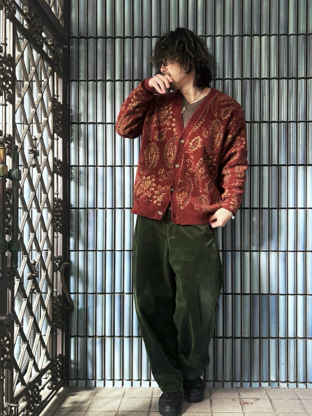 専用出品 UNIQLO MENS エクストラファイン メリノ Vネックセーター XL(LL)サイズ