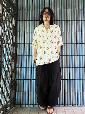 「アイテム（サンダル）」を使った、KEITA(ΦωΦ)さん（メンズ・182cm）の夏コーディネート