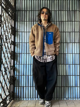 「アイテム（カーゴパンツ）」を使った、KEITA(ΦωΦ)さん（メンズ・182cm）の冬コーディネート