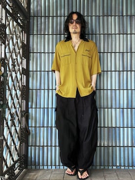 「アイテム（カーゴパンツ）」を使った、KEITA(ΦωΦ)さん（メンズ・182cm）の夏コーディネート