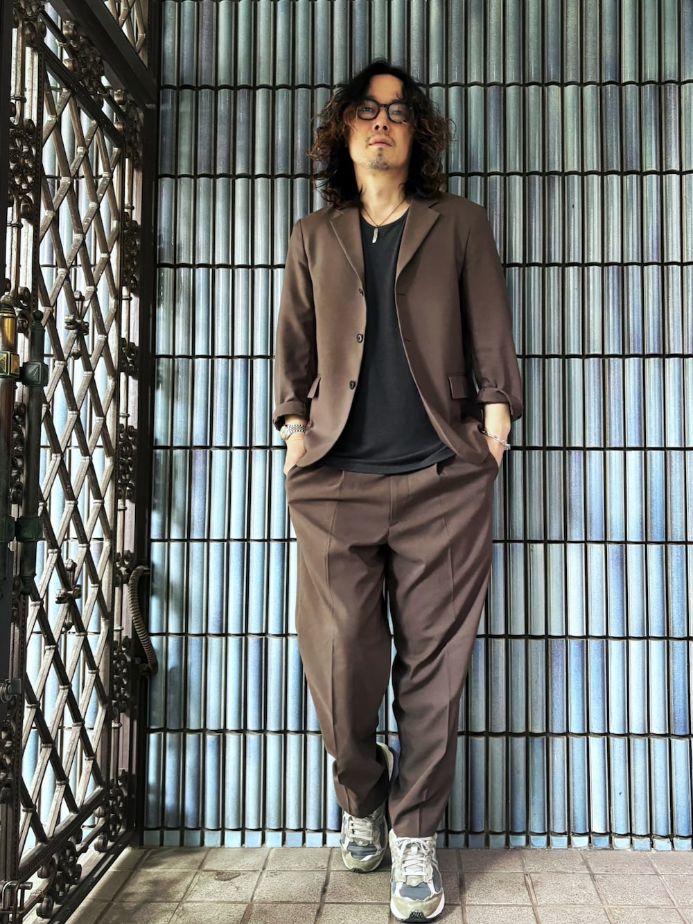 テーラードジャケットを使った「UNIQLO:C」のメンズ人気ファッション