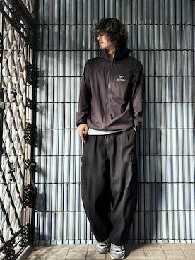 「アイテム（ナイロンジャケット）」を使った、KEITA(ΦωΦ)さん（メンズ・182cm）の秋コーディネート