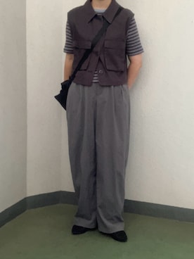 「アイテム（ベスト）」を使った、yuiさん（レディース・160cm）の秋コーディネート