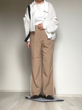 「YEVS（イーブス）のアイテム（パンツ）」を使った、yuiさん（レディース・160cm）の秋コーディネート