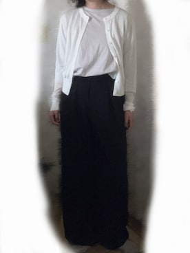 「UNIQLO（ユニクロ）のアイテム（カーディガン/ボレロ、ホワイト系）」を使った、yuiさん（レディース・161cm）の夏コーディネート