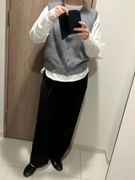 「アイテム（ベスト）」を使った、yuiさん（レディース・160cm）の秋コーディネート