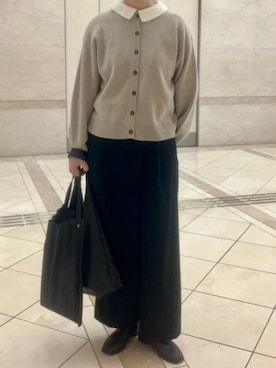 「アイテム（カーディガン/ボレロ）」を使った、yuiさん（レディース・160cm）の秋コーディネート