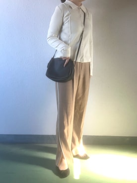 「YEVS（イーブス）のアイテム（パンツ）」を使った、yuiさん（レディース・160cm）の秋コーディネート