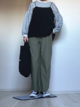 「YEVS（イーブス）のアイテム（パンツ）」を使った、yuiさん（レディース・160cm）の秋コーディネート