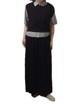 「無印良品（ムジルシリョウヒン）のアイテム（ベスト、グレー系）」を使った、yuiさん（レディース・161cm）の夏コーディネート