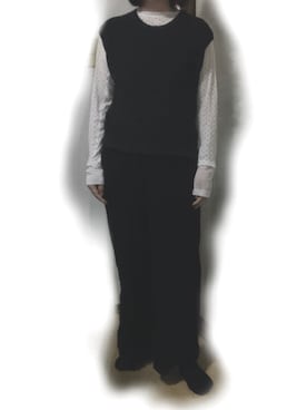 「AMERICAN HOLIC（アメリカンホリック）のアイテム（その他パンツ、ブラック系）」を使った、yuiさん（レディース・161cm）の夏コーディネート