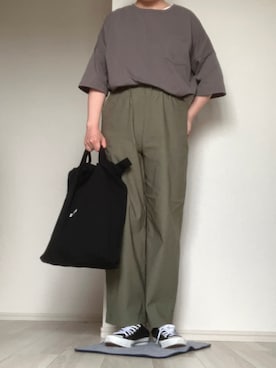 「YEVS（イーブス）のアイテム（パンツ）」を使った、yuiさん（レディース・160cm）の秋コーディネート