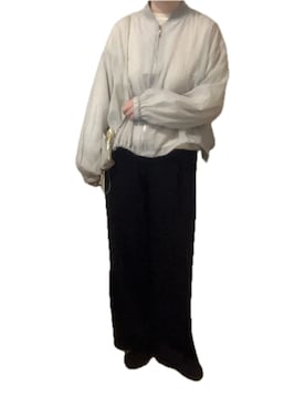 「Samansa Mos2（サマンサ モスモス）のシアーブルゾン（ブルゾン、グレー系）」を使った、yuiさん（レディース・161cm）の春コーディネート